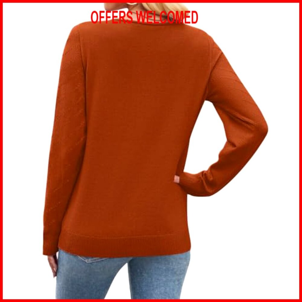 Viscose Nylon Polyester V-Neck Pullover Sweater L… - image 5